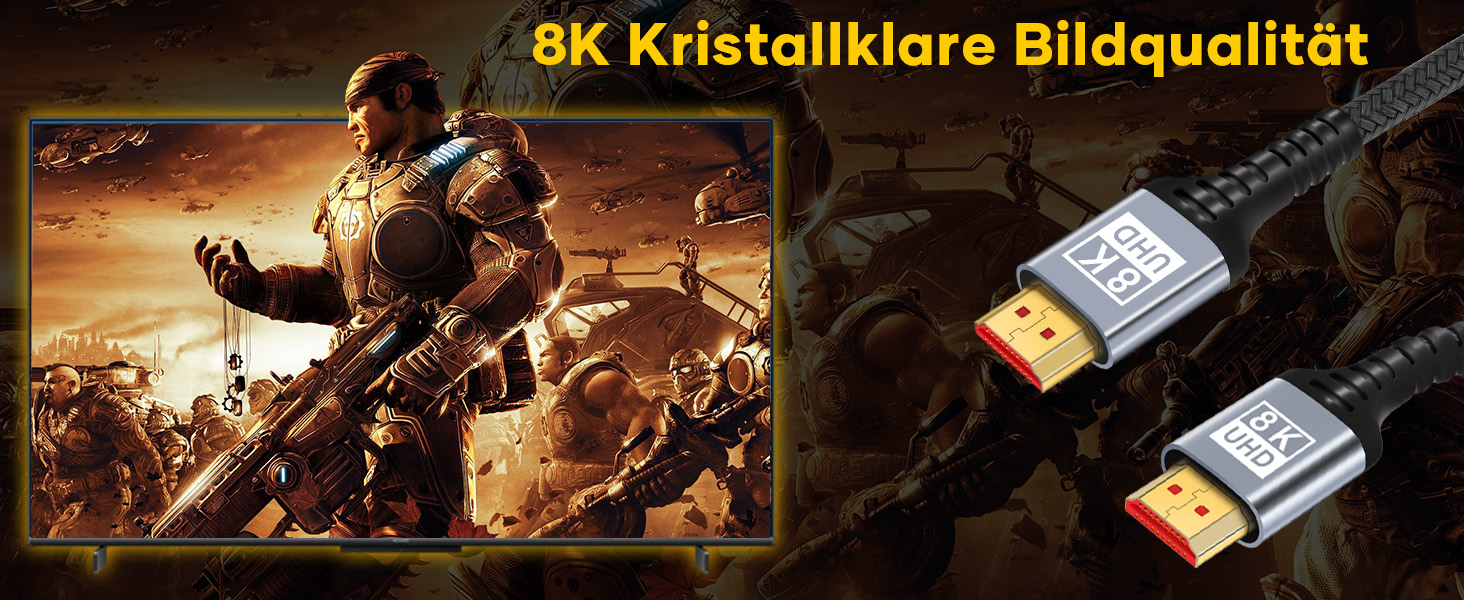 HDMI 2.1 кабель 3 метри: 8K, 48Gbps, Ultra Highspeed, HDR10, eARC, 3D, HDCP 2.2/2.3, сумісний з PS5/PS4, X-Box, HDTV, Blu-ray, монітор, ноутбук