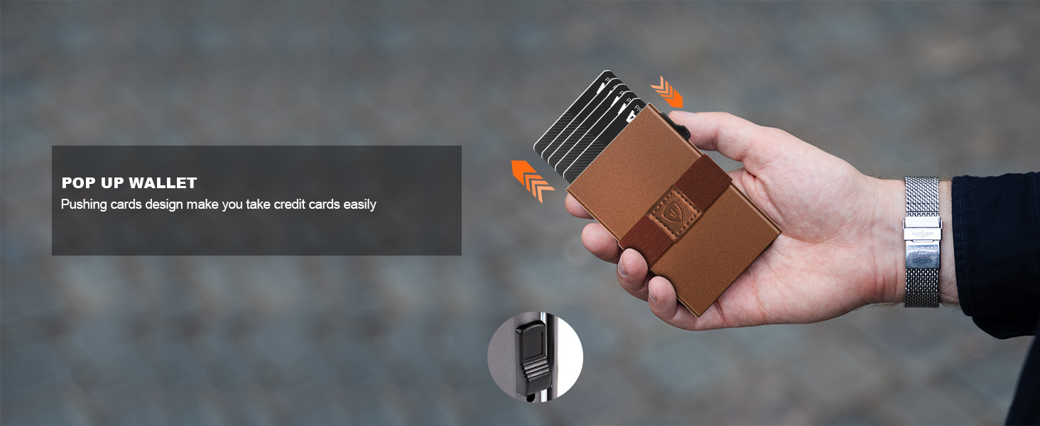 Чоловічий гаманець TOYFID з відділом для AirTag, 12 слотів для карток, відділенням для грошей, RFID захистом, коричневий, алюміній