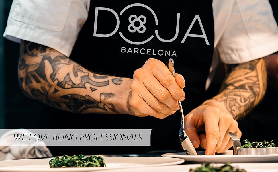 Набір кухонних інструментів DOJA Barcelona для шеф-кухаря, 7 предметів з нержавіючої сталі: пінцет, прецизійні щипці, ложка, лопатка, шпатель, декорування та сервірування