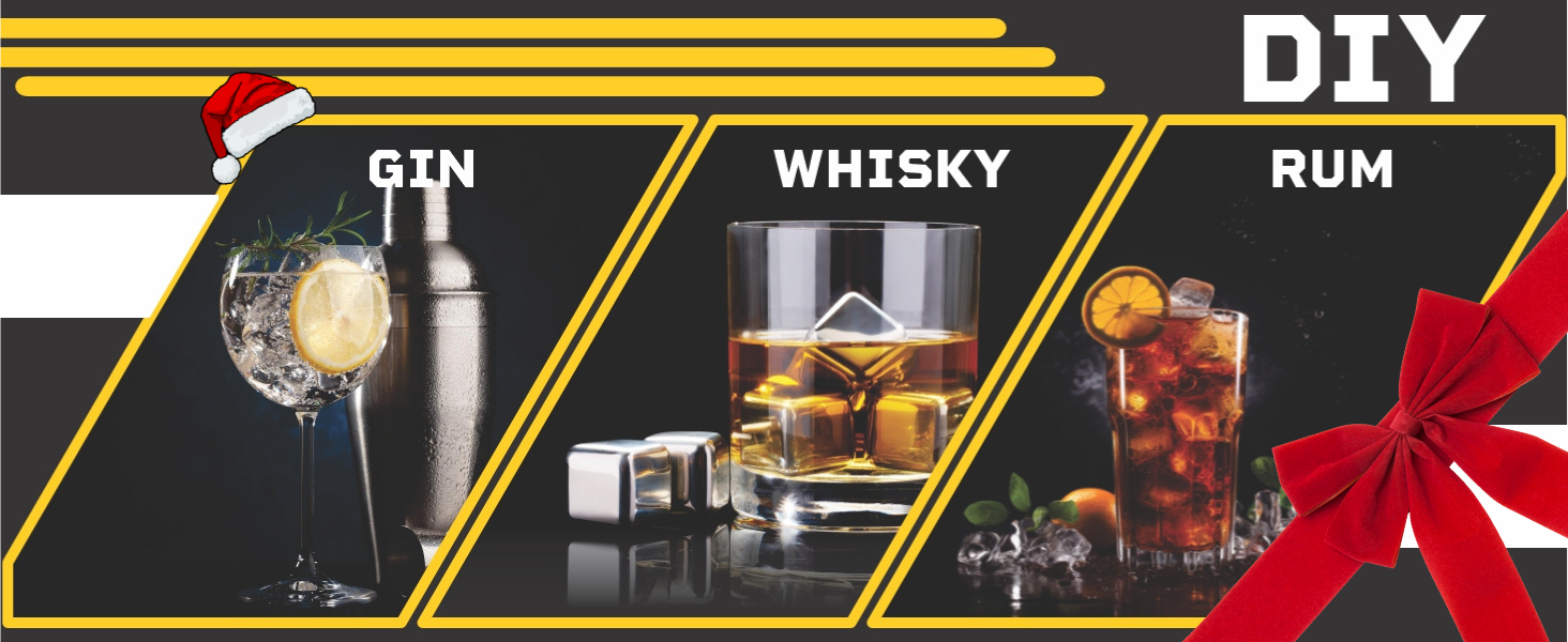 Набір для самостійного приготування віскі DIBYS: 12 натуральних інгредієнтів та аксесуари | Набір для приготування спецій до віскі | Подарунковий набір для поціновувачів віскі | Віскі-конструктор з 4 рецептами