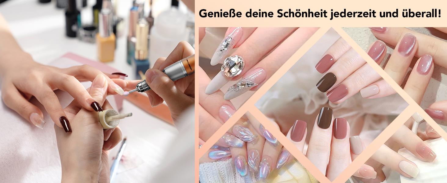 Професійний електричний фрезер для нігтів Nagelfräser 45000 об/хв з педаллю, LCD дисплеєм, 45 швидкостей, F/R, функція паузи, для гель-манікюру, для салону та дому