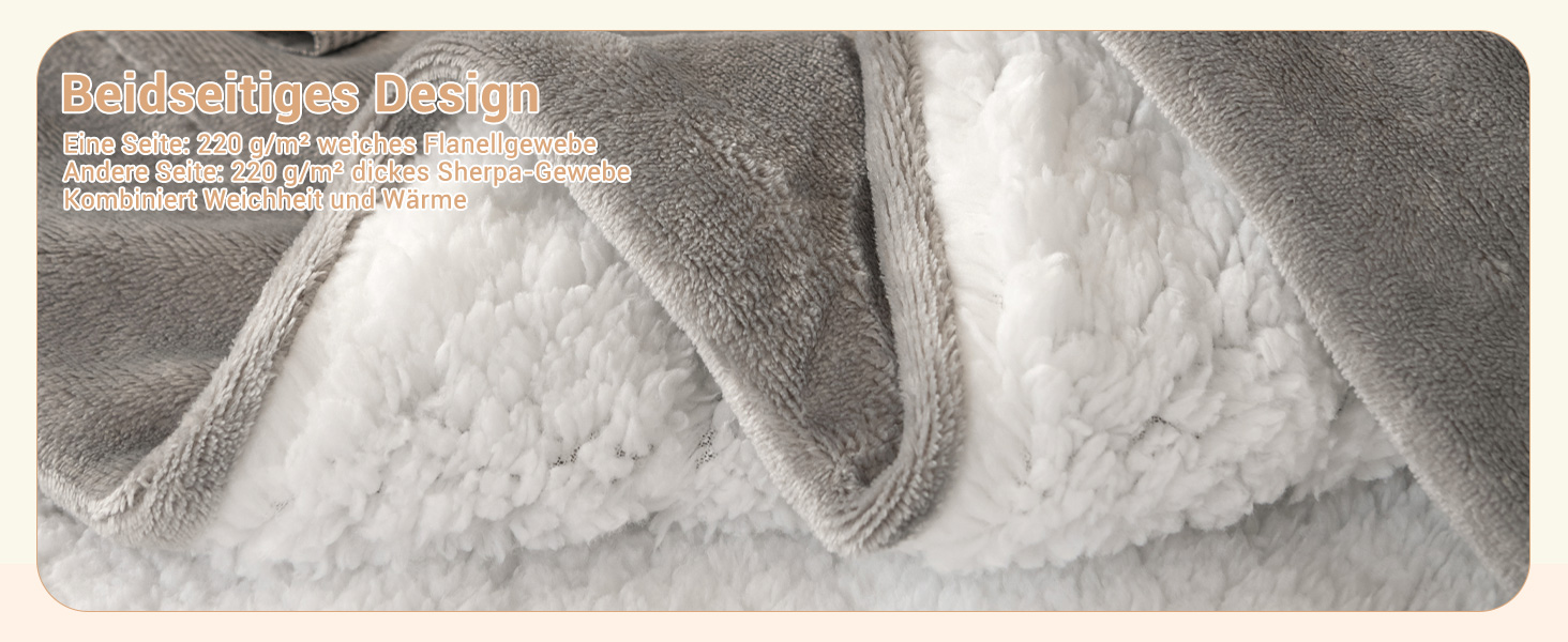 Плед Sherpa для дивана: теплий, м'який, 130x150 см (сірий)