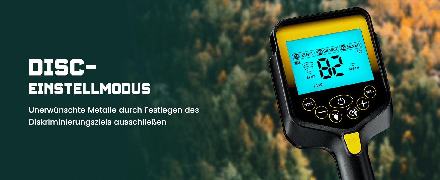 Металодетектор професійний для дорослих та дітей – вологостійкий, з LCD-дисплеєм та 10-дюймовою котушкою, бездротовий, складний, з акумулятором 2000mAh – високоточний металошукач (Оранжевий)