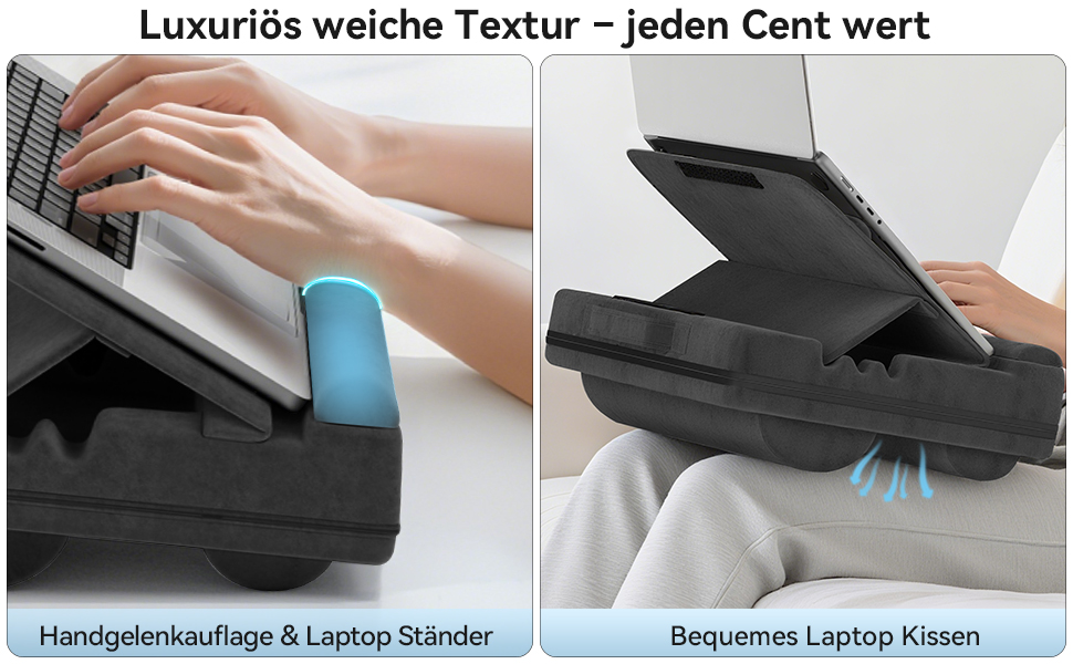 Підставка для ноутбука з регулюванням кута нахилу, подушка для ноутбука на диван, підставка для ноутбука до 16