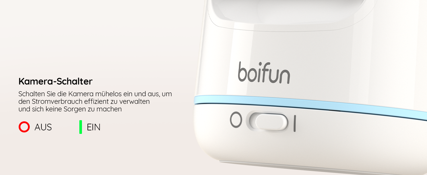 BOIFUN Дитячий відеоняня з камерою, 5' 720P IPS, без Wi-Fi, нічне бачення 360°, датчик шуму/температури, двосторонній зв'язок, радіус дії 300м, Plug & Play, акумулятор 3050mAh, колискові