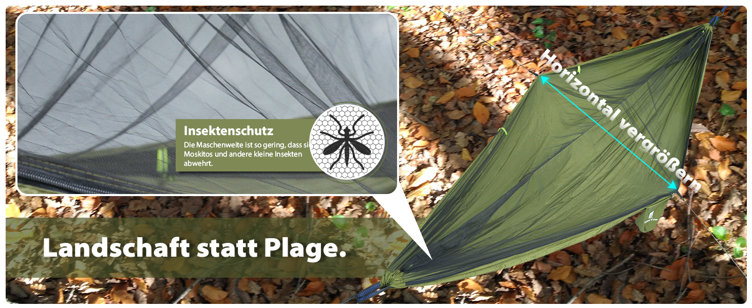 Гамак GEERTOP з москітною сіткою, 300 кг вантажопідйомність, для кемпінгу, походів, виживання, подорожей, саду