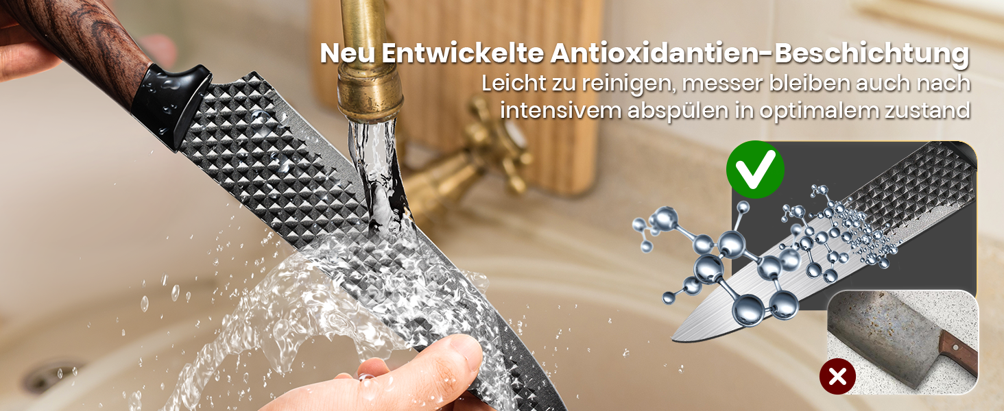 Набір ножів Messerblock Set, 7 предметів: професійний кухонний набір з блоком, з високоякісної нержавіючої сталі та ергономічними ручками, для дому. Чорний колір.