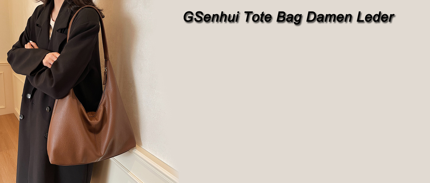 Сумка GSenhui Hobo з м'якої шкіри: вінтажна жіноча сумка-тоут на плече, однотонна, колір кава