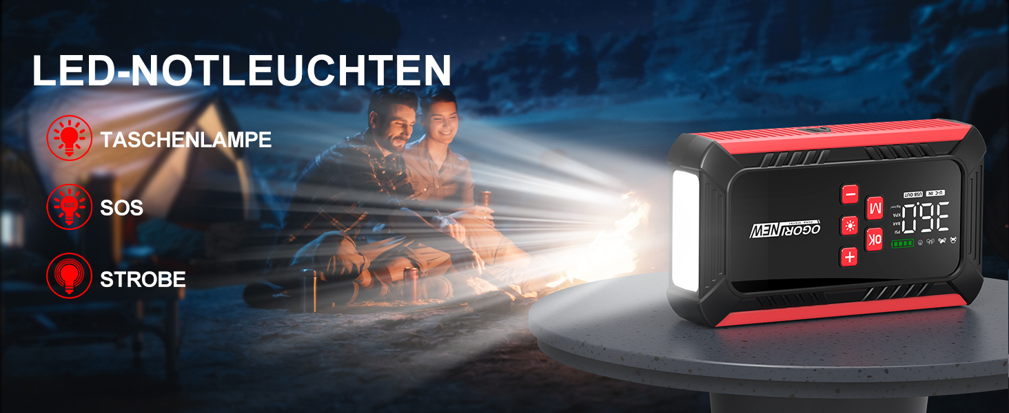 Портативний акумулятор для авто з компресором 150PSI, 7000A, 12V, 8L/10L (бензин/дизель), з запальничкою, LED-ліхтарик B195