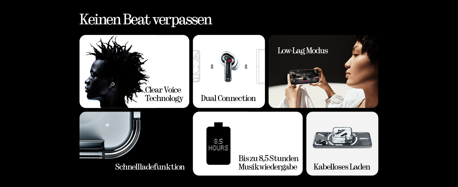 Бездротові навушники Bluetooth з ChatGPT, ANC, покращеним басом та до 42,5 годин відтворення - (Білий, Ear)