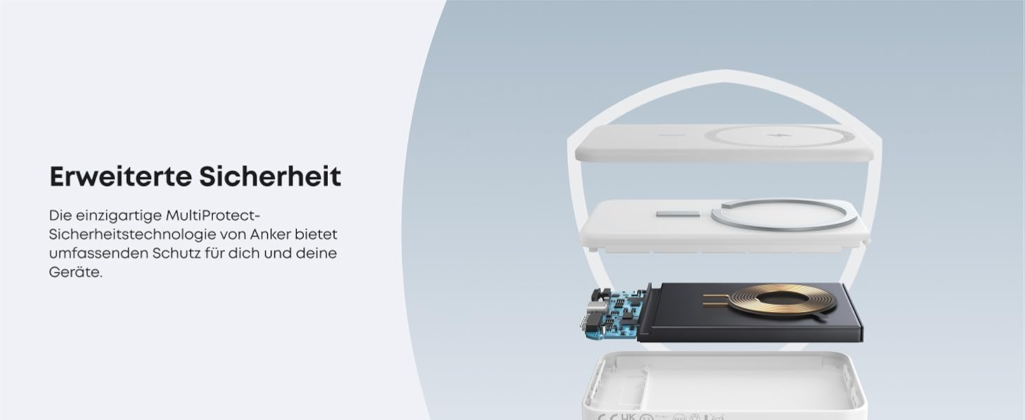 Anker MagGo 5000mAh Powerbank з магнітним кріпленням, USB-C, для iPhone 13/12 (Білий)