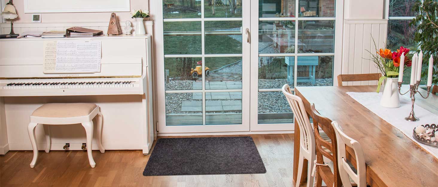 Килимок для дому та вулиці Carpet Diem: антиковзаюча, чорна, 60x90 см