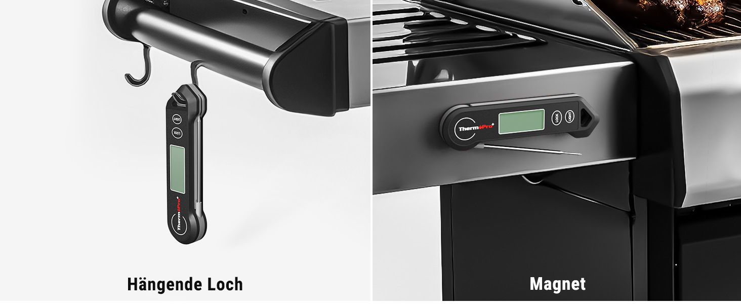 Цифровий термометр для м'яса ThermoPro: гриль, запікання, приготування їжі, чорний