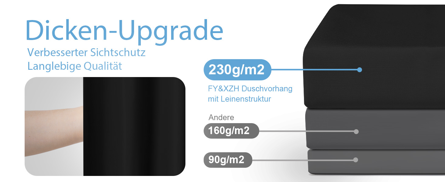 Штора для душу водонепроникна з льоном та віконцем, 183x183 см, чорна + 12 гачків з нержавіючої сталі