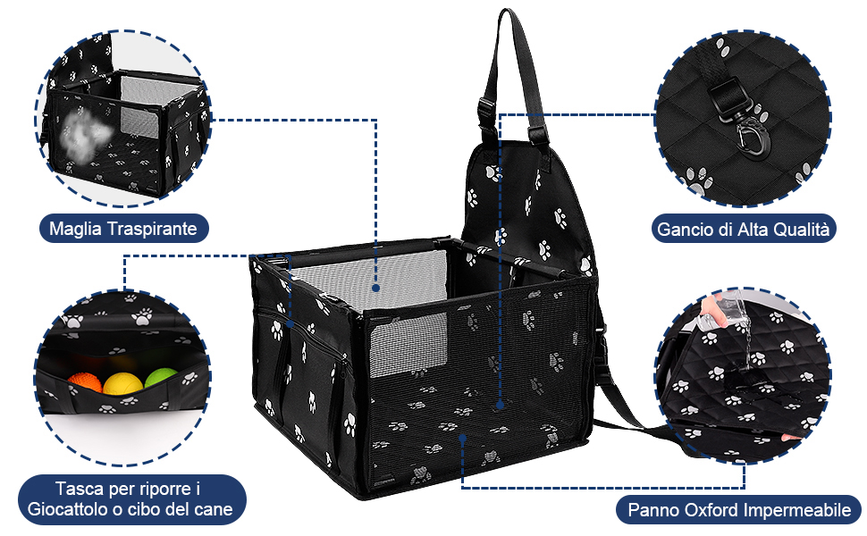 Автомобільний лежак для собак: безпечний, водонепроникний, для маленьких та середніх порід