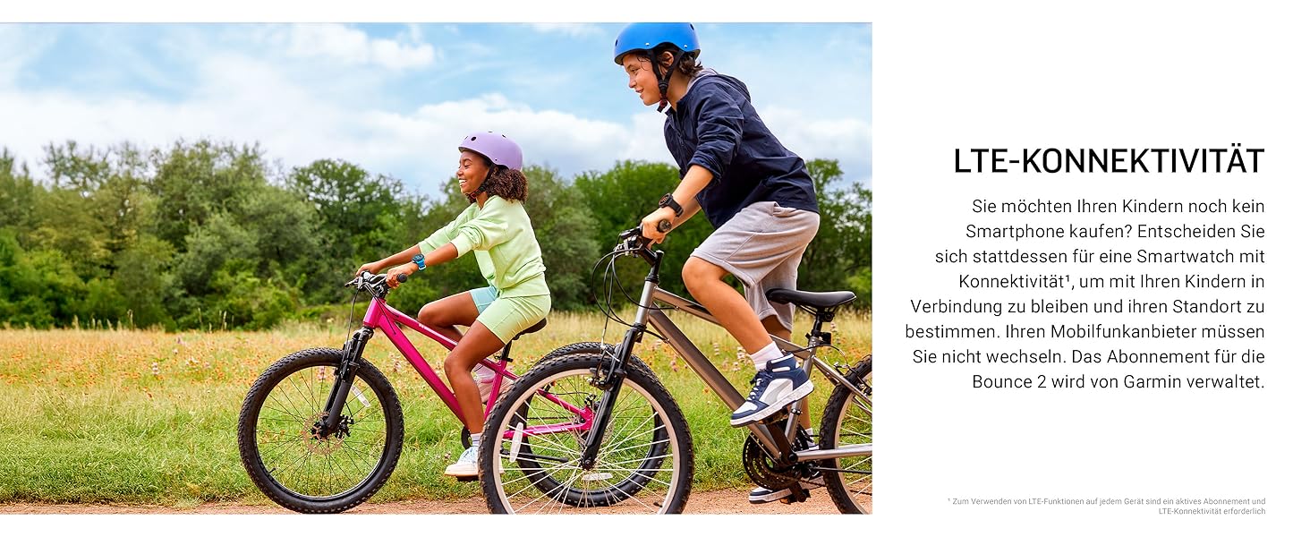 Дитячий розумний годинник Garmin Bounce 2 LTE (43 мм) - турквіс (сірий), AMOLED дисплей, 2 дні роботи, GPS, SOS, режим школи