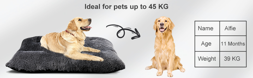 Килимок для собак, великий, 90 x 58 см, пральний, пухнастий, Sherpa, з неслизькою основою, теплий лежак для собак та котів, сірий (XL)