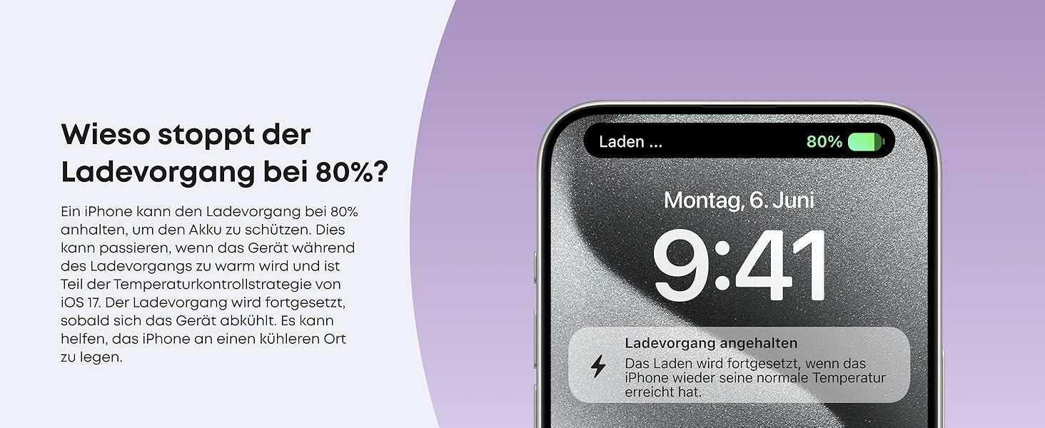 Anker MagGo Powerbank 5000mAh з магнітним з'єднанням, USB-C, для iPhone 17/16/15/14/13/12 (лавандовий)