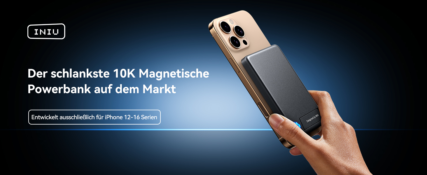 Power Bank MagSafe 45W з підтримкою Qi2, 10000mAh, з кабелем USB-C та підставкою, сумісний з iPhone 17/16/15/14/13