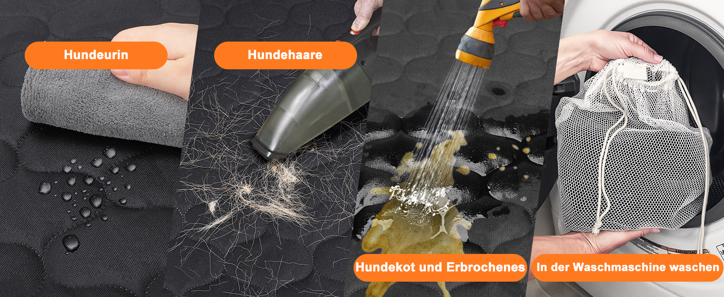 Накидка для собак у машину JOEJOY, захист заднього сидіння, водовідштовхувальна, стійка до подряпин, з кріпленням для безпеки, нова модель