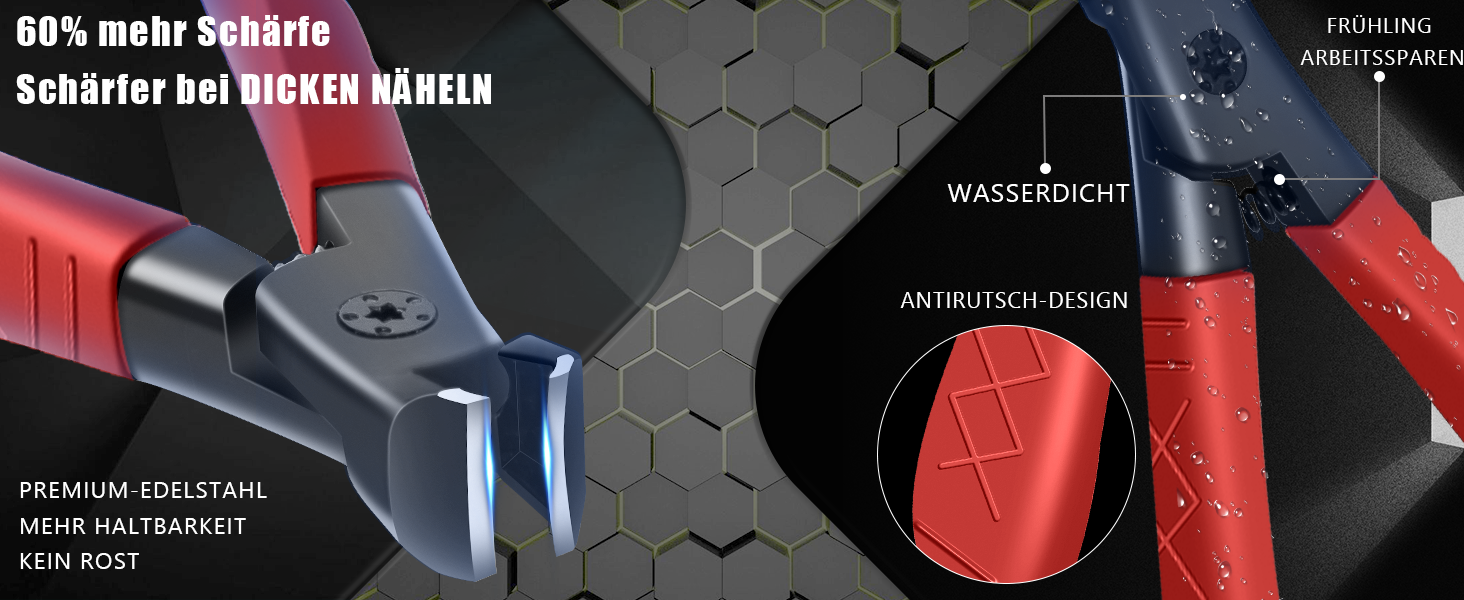 Професійний кусачки для нігтів Nagel, набір для жінок, чоловіків та літніх людей, для товстих нігтів, педикюрні та манікюрні (червоні)