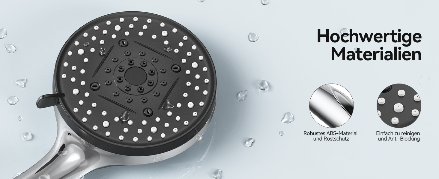 Насадка для душу VOXON з 10 режимами, високий тиск, економія води, для чищення ванни та плитки