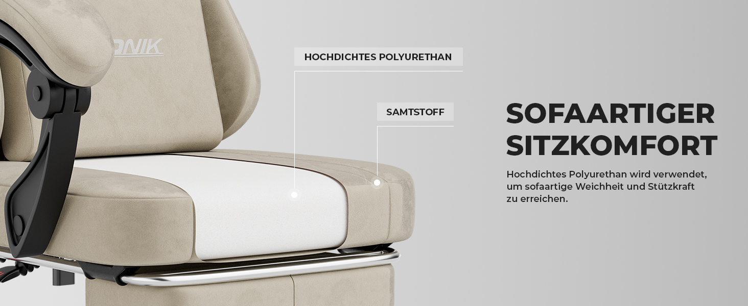 Ігрове крісло Ergonomic Gaming Chair для дітей, підлітків та дорослих, ергономічний комп'ютерний стілець з регулюванням висоти та нахилу спинки, чорно-бежеве