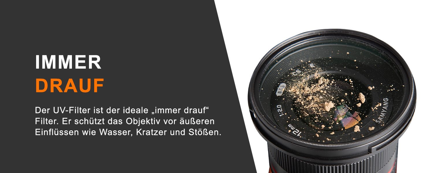 Фільтр UV Walimex pro Slim MC 67mm - захист від ультрафіолету та забруднень, багатошарове покриття, тонка металева рамка, з чохлом 67mm