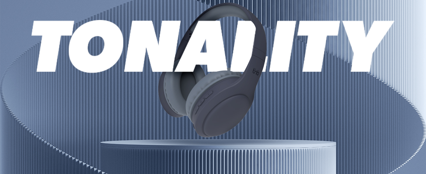 Бездротові навушники T'nB, складні, з пасивною шумоізоляцією, Bluetooth, стерео, мікрофон, до 30 годин роботи, зелено-блакитні