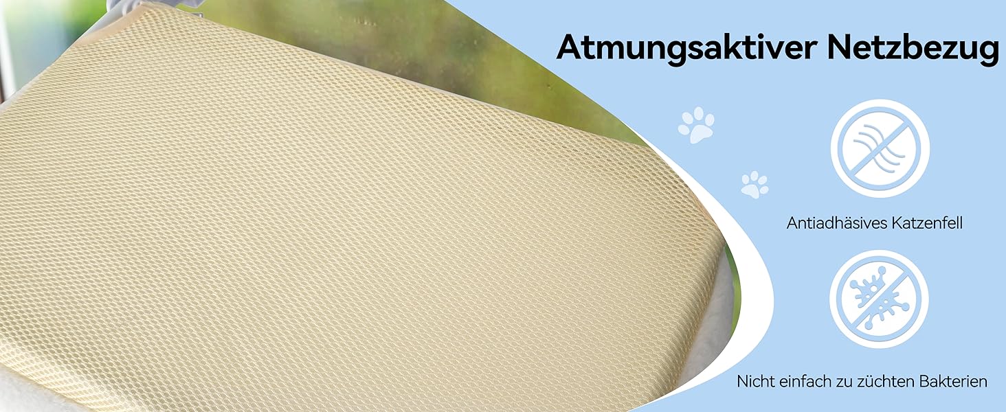 Кішка ліжко на вікно, гамак для котів на вікно, зручне ліжко-гамак для котів, міцне та легке в установці, до 18 кг