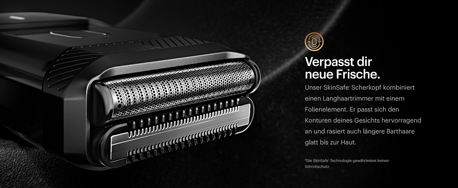 The Handyman™ by MANSCAPED®: Travel Shaver, Lightweight Rechargeable Electric Shaver with USB-C Charging Cable for On-the-Go, Washable, with Long Hair Trimmer and Foil Shaver Head.