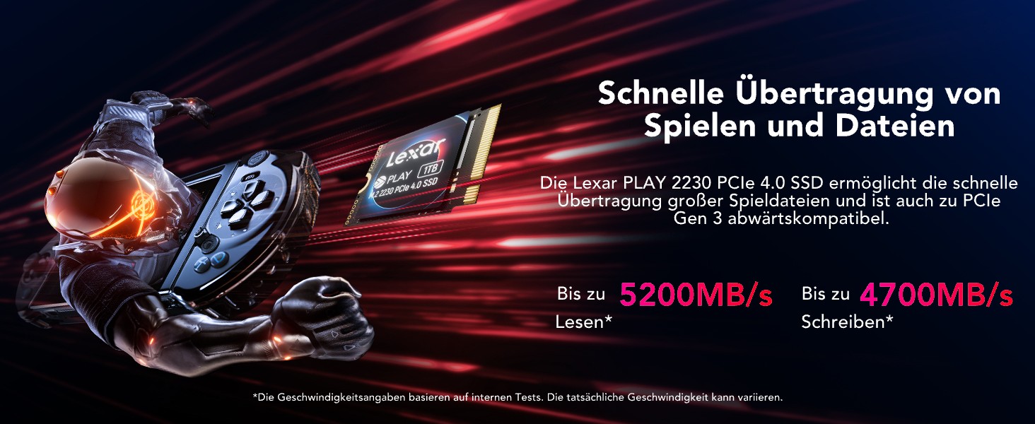 Lexar SSD 1TB M.2 2280 PCIe Gen3x4 NVMe - Внутрішній SSD накопичувач для ПК та геймерів