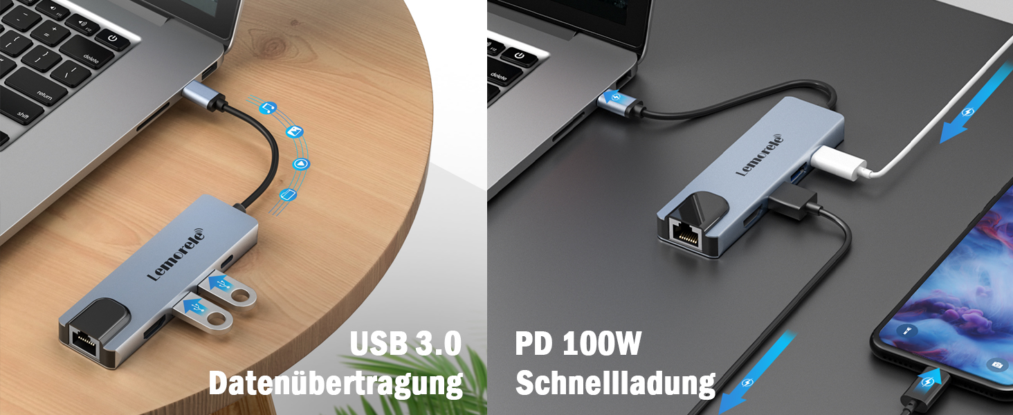 Lemorele Док-станція 12-в-1 з USB-C: 10Gbps, Dual 4K HDMI, VGA, USB 3.1/2.0, 100W PD, SD/TF, Audio - для Windows, MacBook, Dell