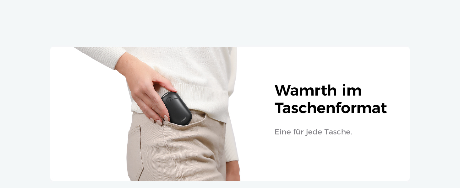 Електричні грілки для рук OCOOPA 2 шт. з магнітом, 5000mAh, 3 режими нагріву, компактні, для рукавичок, зима, подарунок