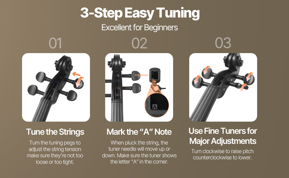 Скрипка VEVOR 4/4 з аксесуарами: футляр, струни, колінь, підставка, тюнер та інші