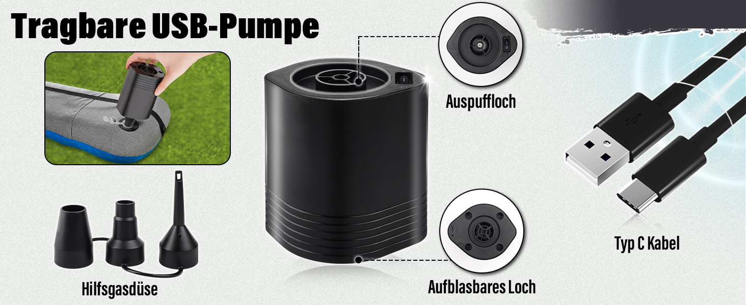 Надувне ліжко для двох осіб з автоматичним накачуванням, 198x152x25 см, Deep Blue