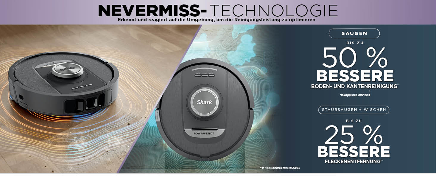 Робот-пилосос Shark PowerDetect 2-в-1 з функцією миття, NeverTouch Pro, самостійне очищення до 60 днів, LiDAR-навігація, NeverStuck, керування через додаток, RV2800ZEEU, 2 щітки, Anti-Micro Pads, 1 капсула