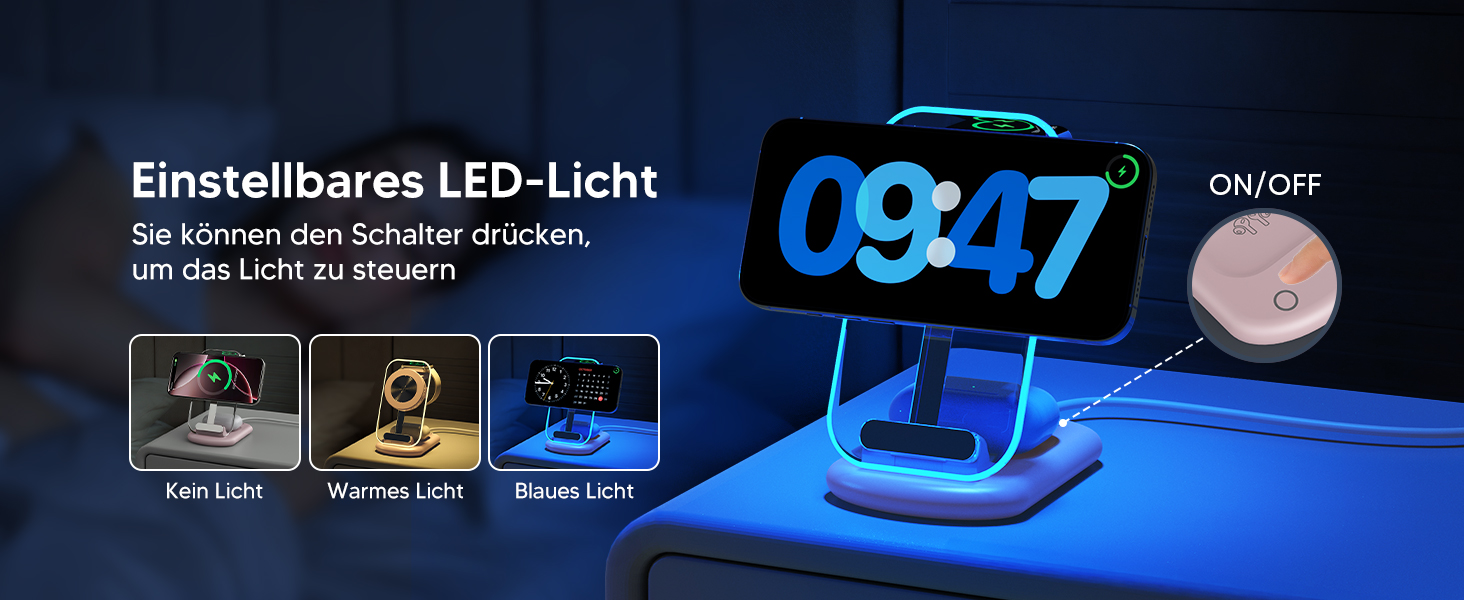 Зарядний пристрій MagSafe 3-в-1 для iPhone та Apple Watch/AirPods (Рожевий)