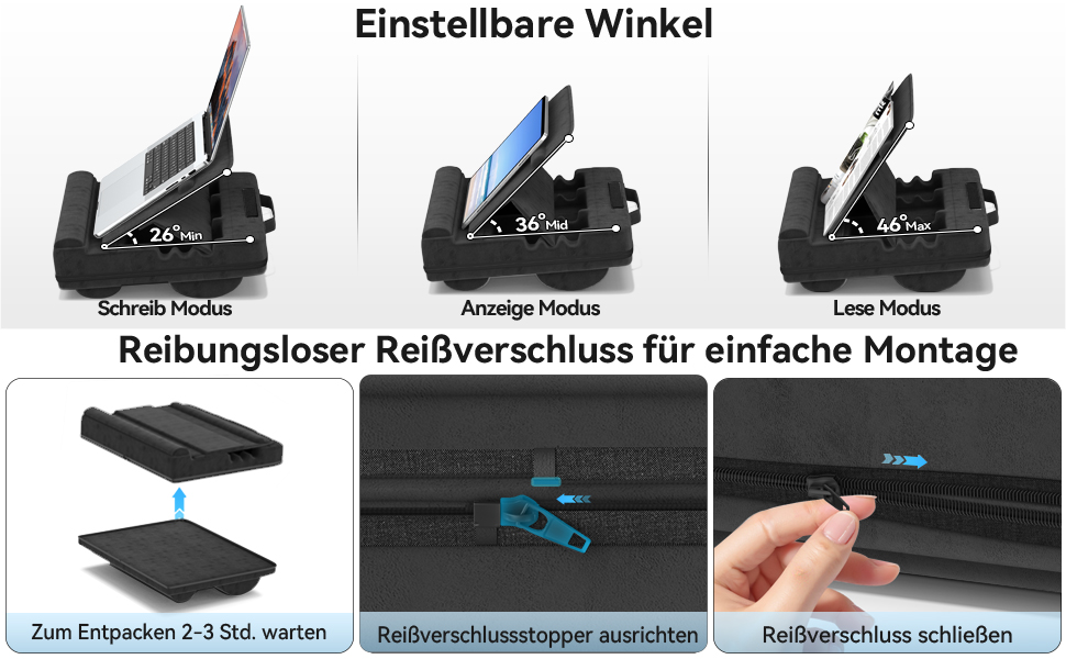 Підставка для ноутбука з регулюванням кута нахилу, подушка для ноутбука на диван, підставка для ноутбука до 16