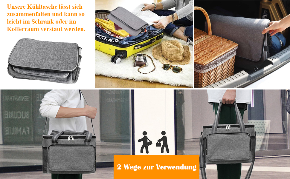 Термосумка-холодильник 15L для пікніка, кемпінгу, авто, офісу: сіра, водонепроникна, для їжі