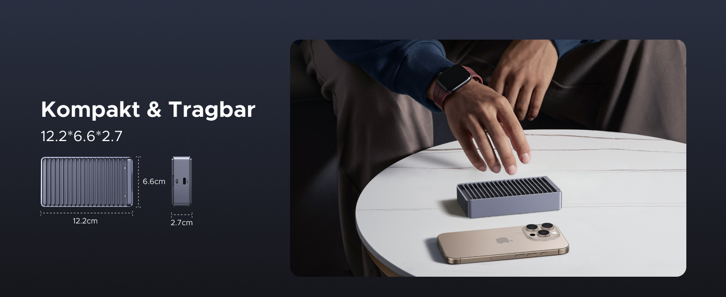 Зовнішній корпус для NVMe SSD UGREEN Thunderbolt 4, 40Gbps, швидкість до 3848МБ/с