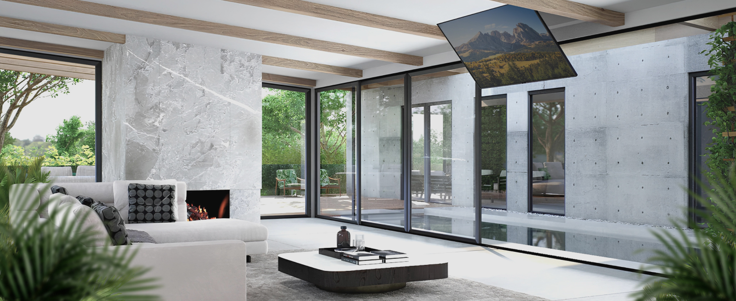 Кронштейн для телевізора стельовий поворотний RICOO 13-32 дюйми VESA 100x100 для плоских, Smart OLED та вигнутих телевізорів