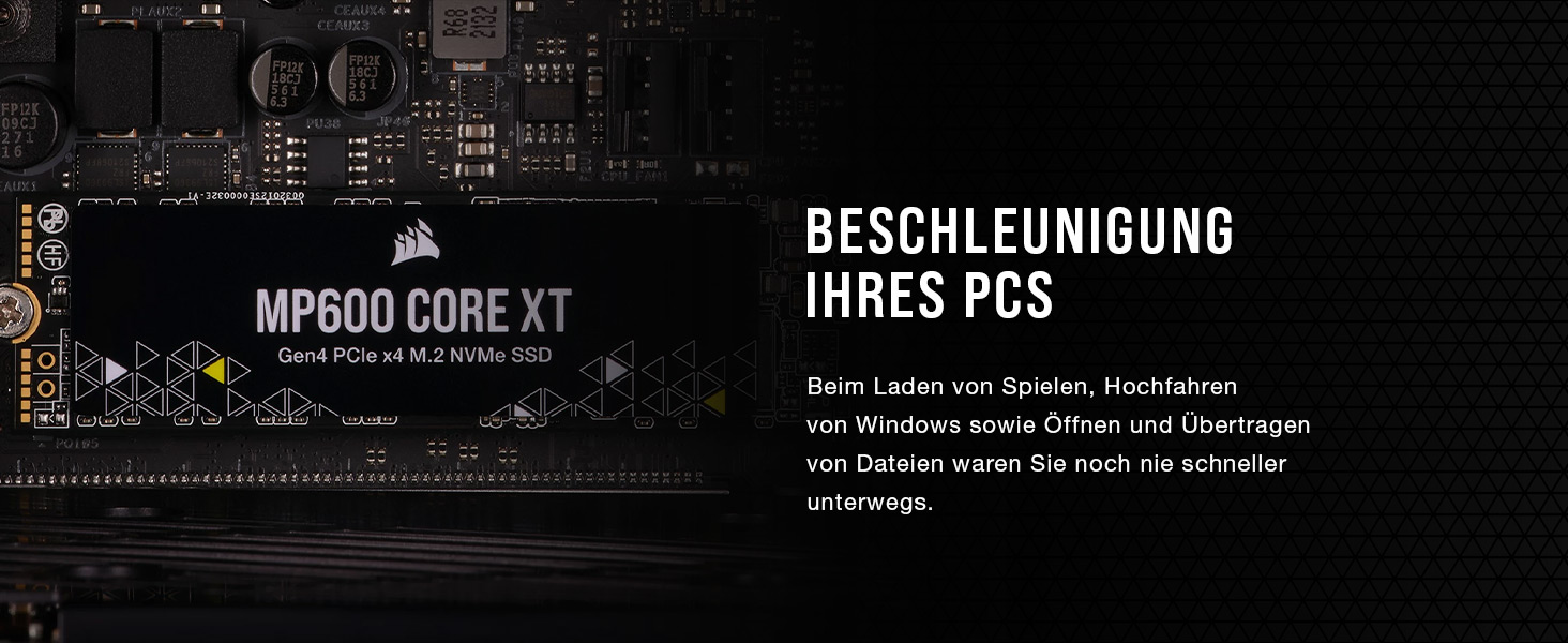 SSD Corsair MP600 CORE XT 2TB M.2 PCIe Gen4 NVMe – Швидкість до 5900 МБ/с, QLC NAND, для ноутбуків та ПК