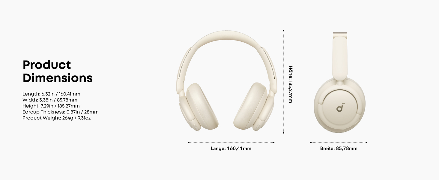 Soundcore Q30 навушники Bluetooth з активним шумозаглушенням, Hi-Res звук, 40 годин роботи, підтримка 2 пристроїв