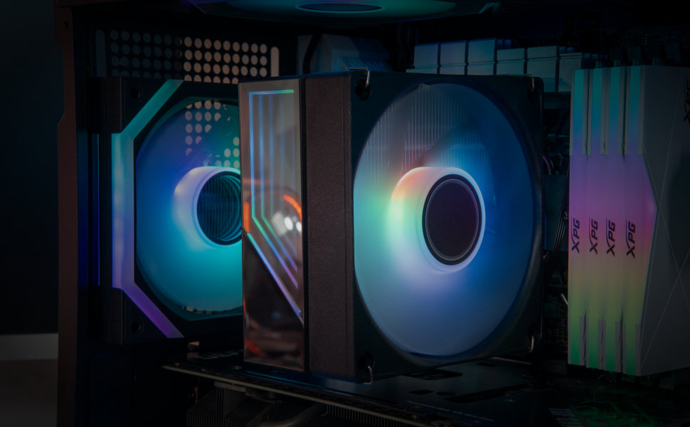 Охолоджувач CPU Jungle Leopard KF400X з LED підсвічуванням: 4 теплові трубки, 4PIN PWM вентилятор, сумісний з Intel LGA 2011/115X/1200/1366/1700/1851, AM4/AM5 (білий)