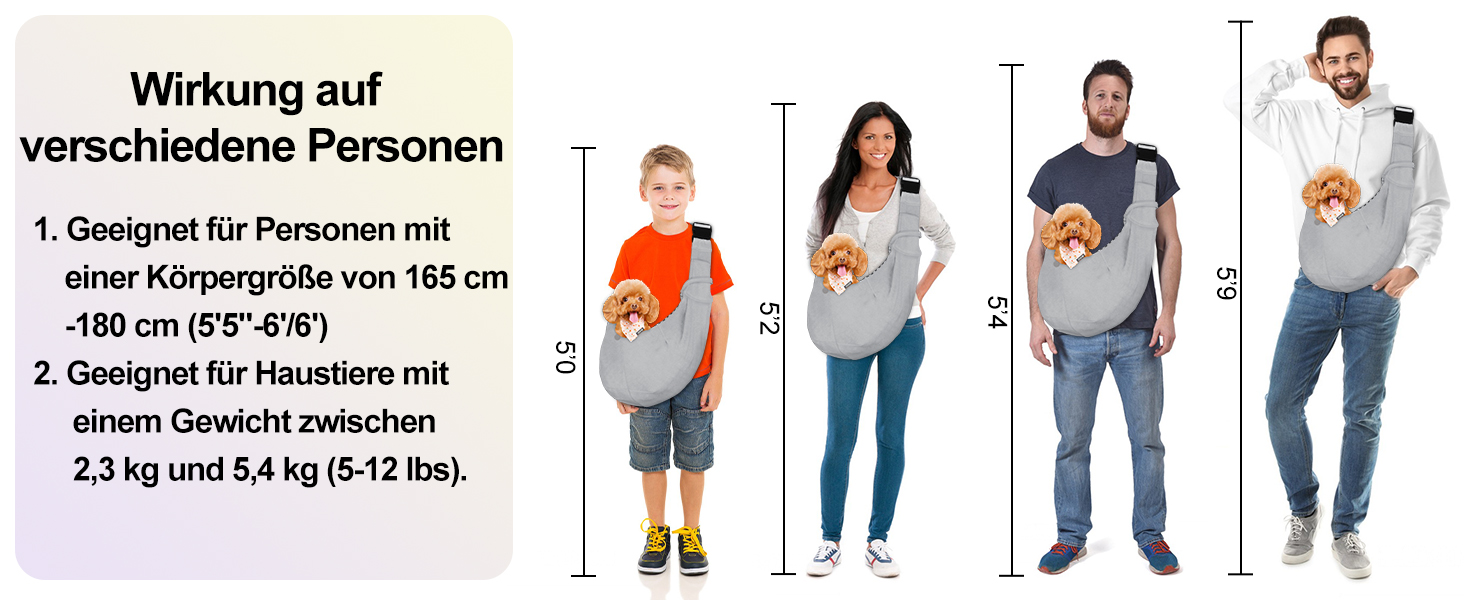 PetLoft Сумка-переноска для собак, реверсивна, регульована, крос-боді, з кріпленням для нашийника (колір: коричневий)