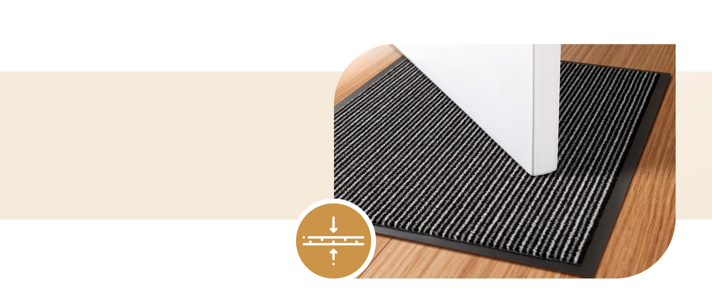 Килимок для дому 40x60 см (смугастий) - міцний, поглинаючий бруд, внутрішній килимок