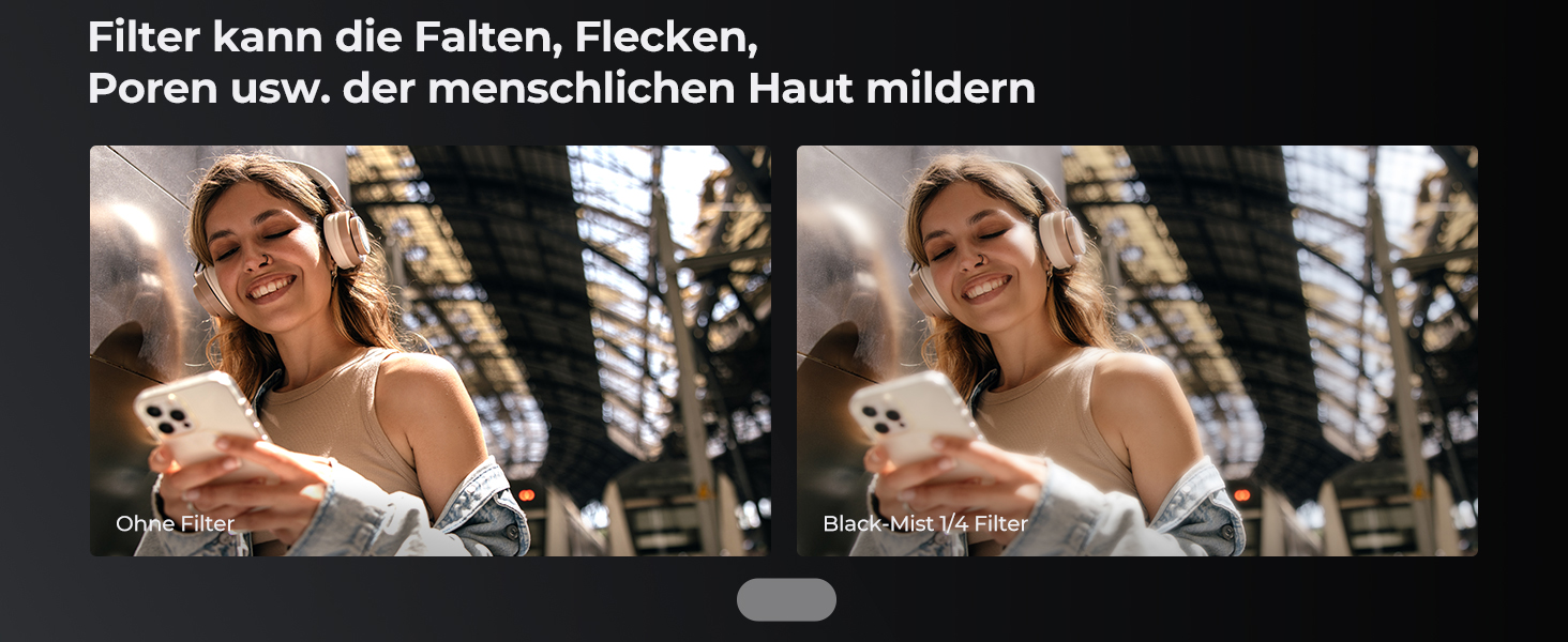 Фільтр K&F Concept 77mm Black Mist 1/4 з низьким відбиттям, оптичне скло з багатошаровим покриттям Nano-Xcel Pro