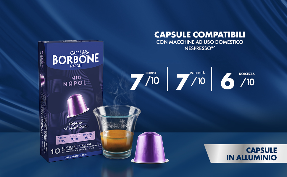 Кава в капсулах Caffè Borbone набір 90 шт (3x30): Mia Napoli, Ciao Venezia, Magica Palermo, сумісні з Nespresso