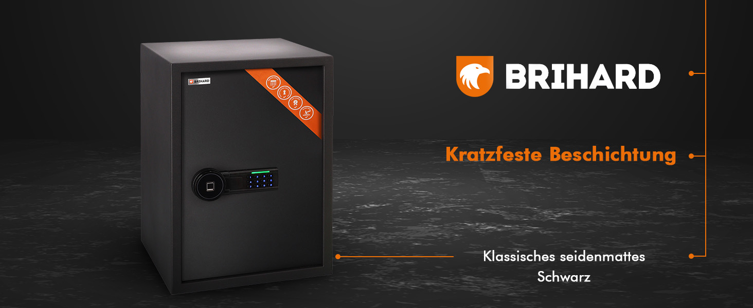 Сейф для дому Business XL Safe Tresor 60л Black Pearl з цифровим та відбитком пальця, вогнестійкий, для документів A4